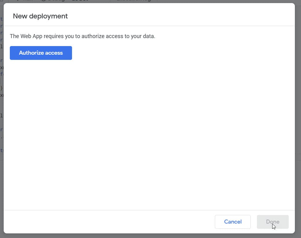 Imagen 4: Haz clic en Authorize Access