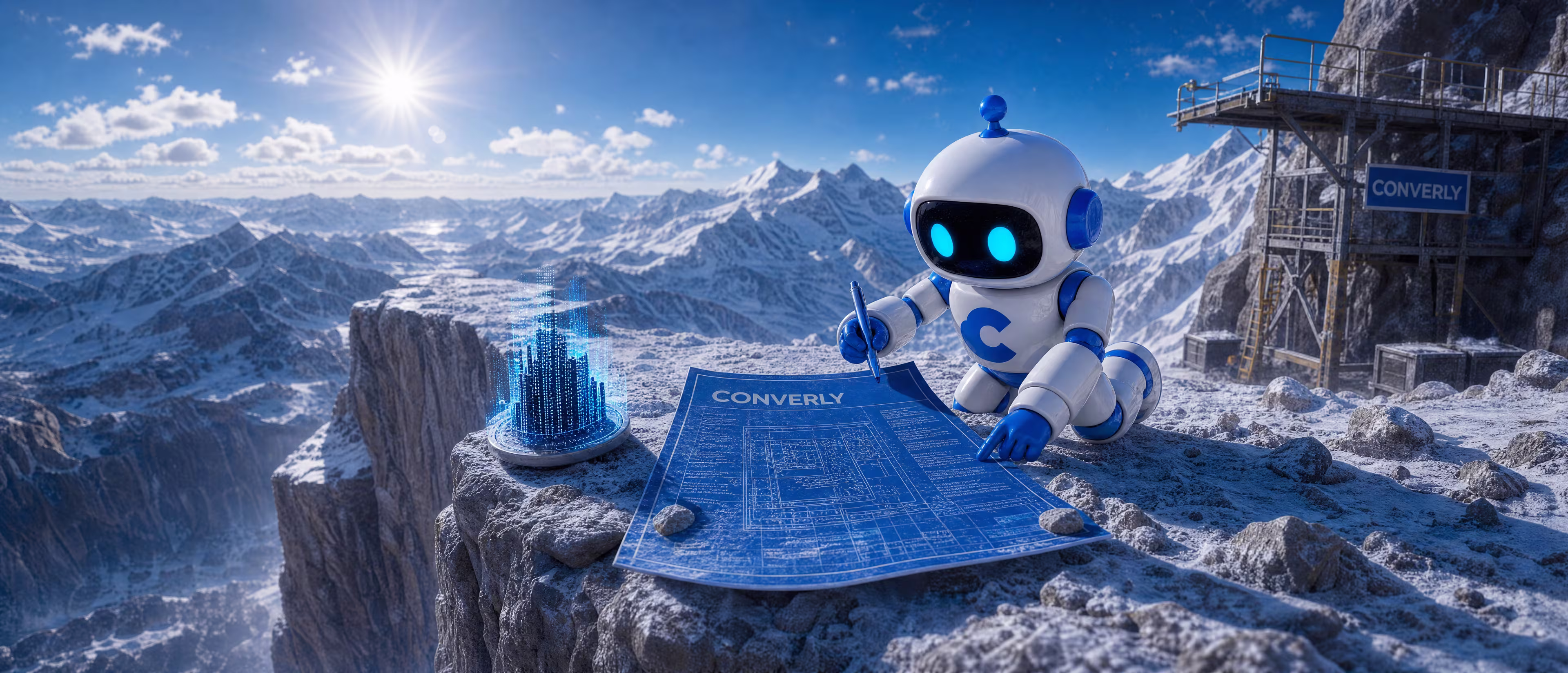 Hero de desarrollo web a medida con inteligencia artificial — Converly Barcelona