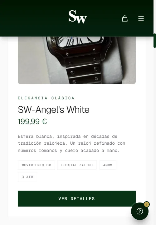 Ficha de producto del catálogo Suite Watch